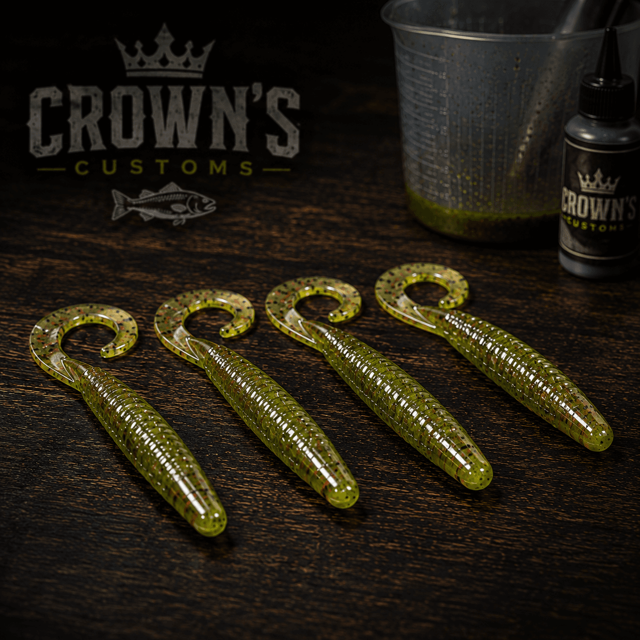 Pumpkinseed Curlytail 4pack by Crown Customs